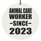 Animal Care Worker Since 2023 - Circle Ornament
