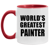 World's Greatest Painter - 11oz Accent Mug Red