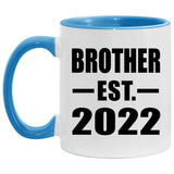 Brother Established EST. 2022 - 11oz Accent Mug Blue