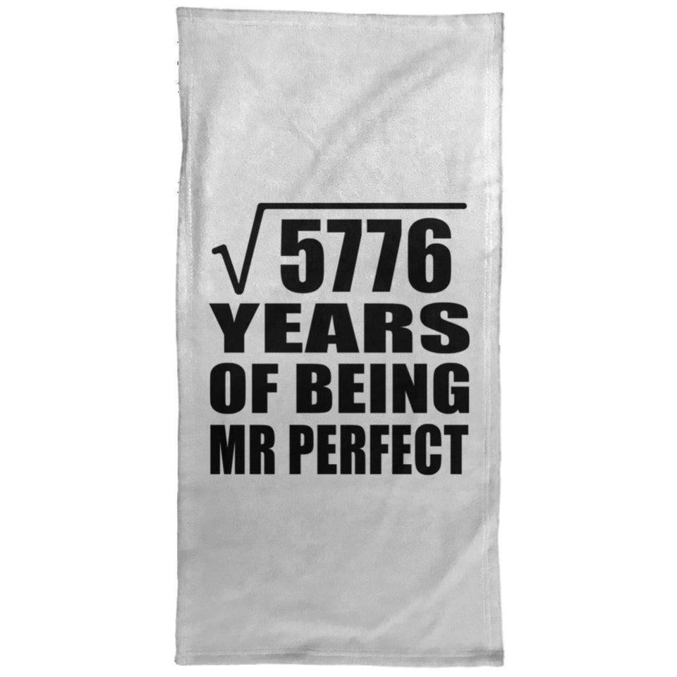 76th Anniversary Square Root of 5776 Years of Mr Perfect - Hand Towel