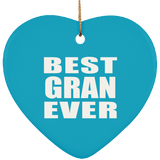 Best Gran Ever - Heart Ornament