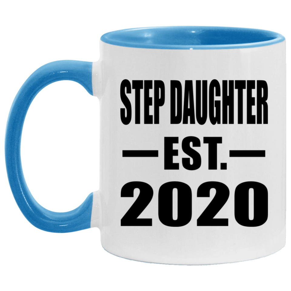 Step Daughter Established EST. 2020 - 11oz Accent Mug Blue