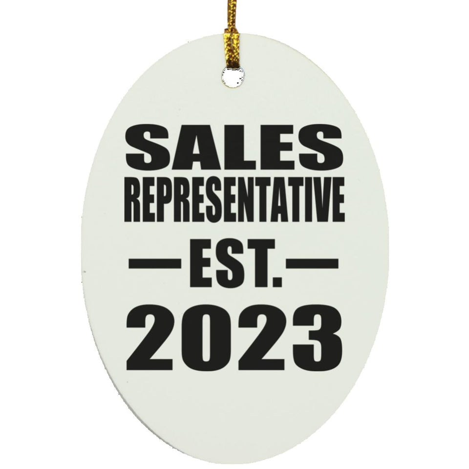 Sales Representative Established EST. 2023 - Oval Ornament