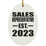 Sales Representative Established EST. 2023 - Oval Ornament