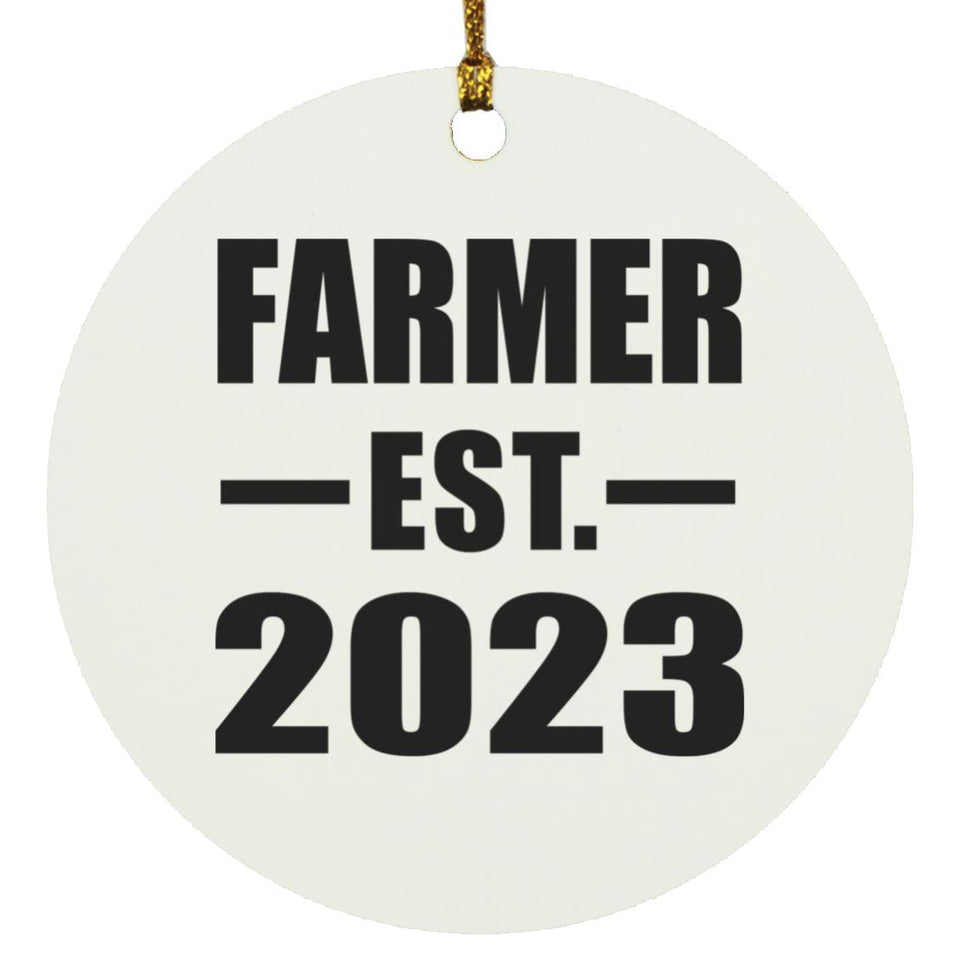 Farmer Established EST. 2023 - Circle Ornament
