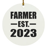 Farmer Established EST. 2023 - Circle Ornament