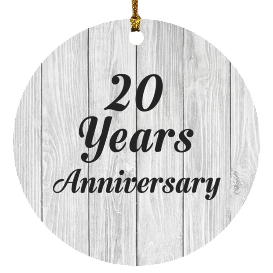 20th Anniversary 20 Years Anniversary - Circle Ornament F