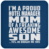 Proud Hotel Manager Mom Of Awesome Son - Drink Coaster