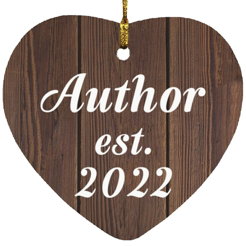Author Established Est. 2022 - Heart Ornament D