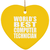 World's Best Computer Technician - Heart Ornament