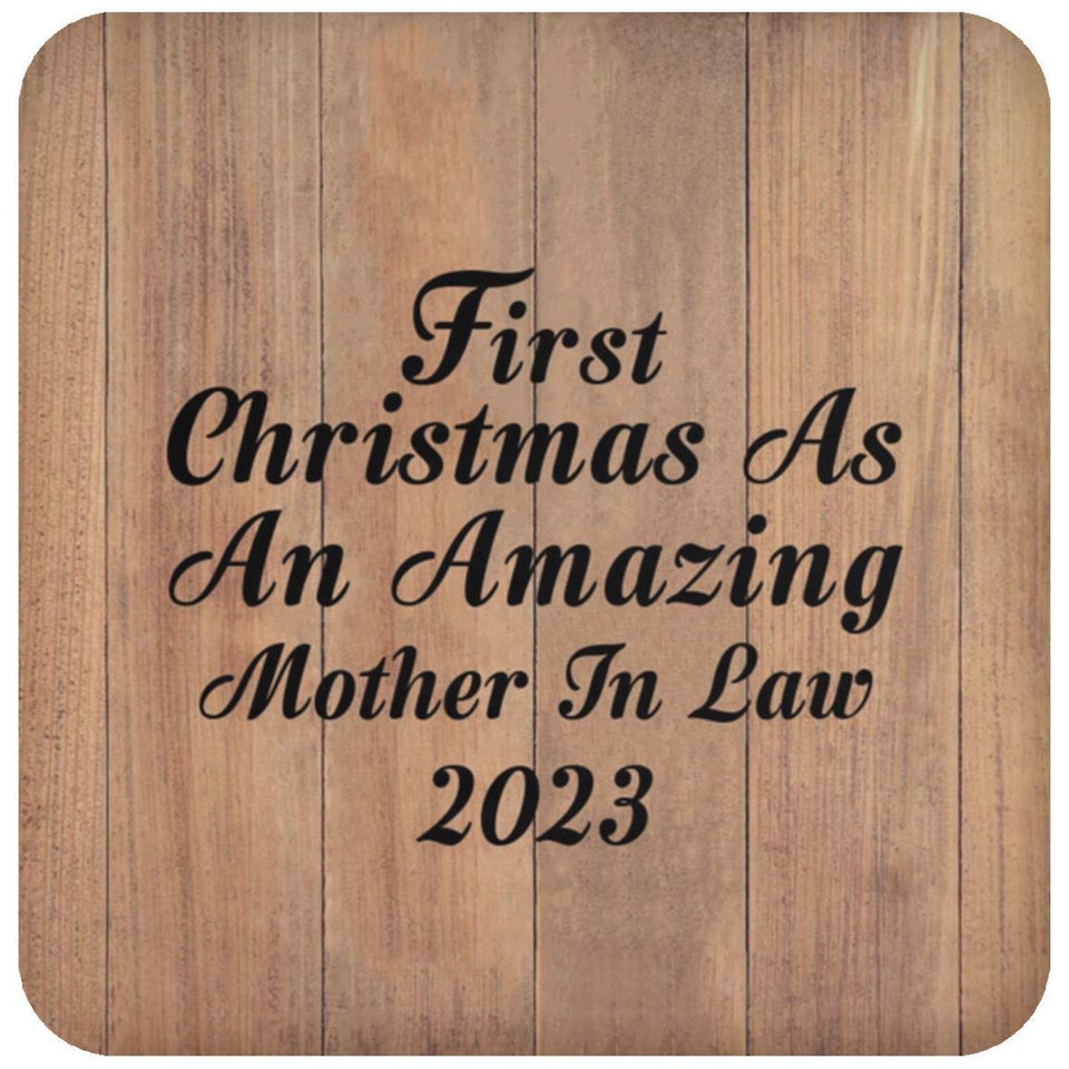 First Christmas As An Amazing Mother In Law 2023 - Drink Coaster C