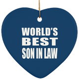 World's Best Son In Law - Heart Ornament