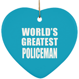 World's Greatest Policeman - Heart Ornament