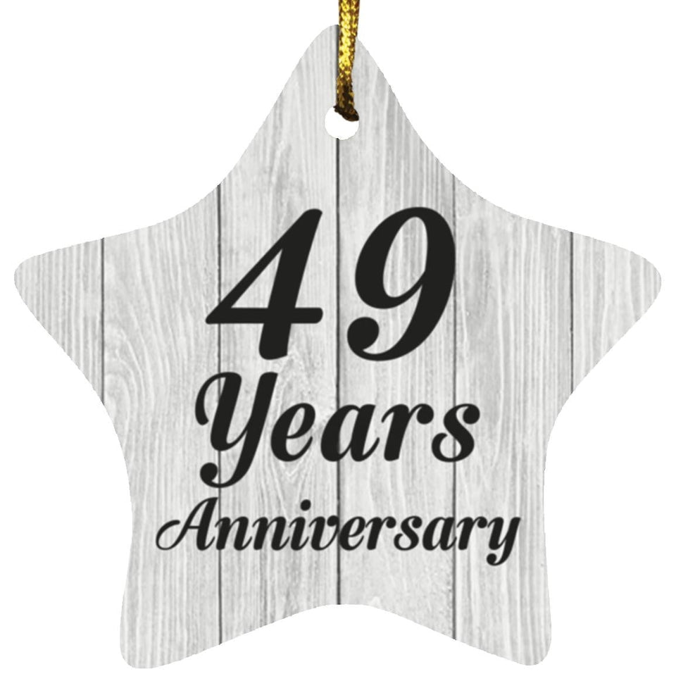 49th Anniversary 49 Years Anniversary - Star Ornament F