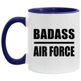 Badass Air Force - 11oz Accent Mug Purple