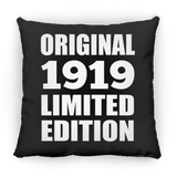 105th Birthday Original 1919 Limited Edition - Throw Pillow Black