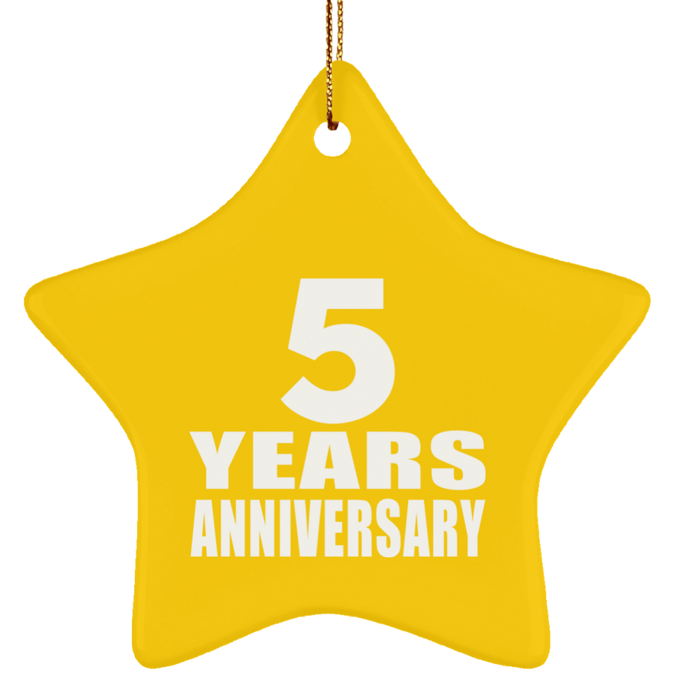 5th Anniversary 5 Years - Star Ornament