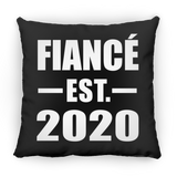 Fiance Established EST. 2020 - Throw Pillow Black