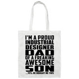 Proud Industrial Designer Dad Of Awesome Son - Tote Bag White
