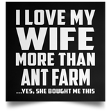 I Love My Wife More Than Ant Farm - Poster Square