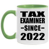 Tax Examiner Since 2022 - 11oz Accent Mug Green