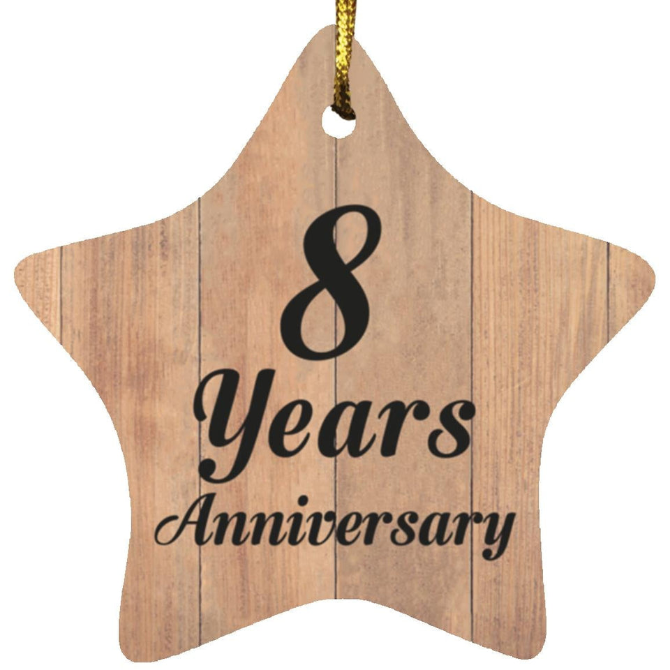 8th Anniversary 8 Years Anniversary - Star Ornament C