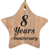 8th Anniversary 8 Years Anniversary - Star Ornament C