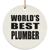 World's Best Plumber - Circle Ornament