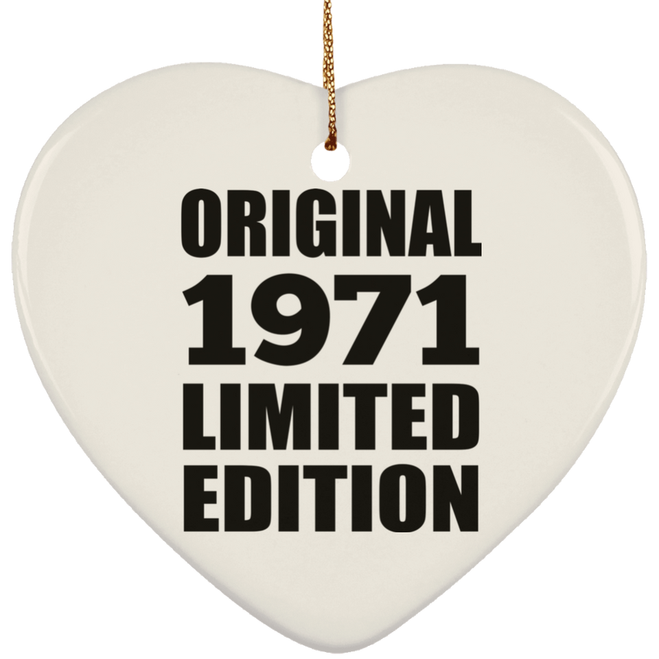 53rd Birthday Original 1971 Limited Edition - Heart Ornament