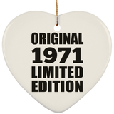53rd Birthday Original 1971 Limited Edition - Heart Ornament