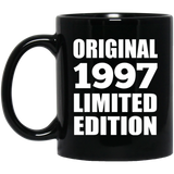 27th Birthday Original 1997 Limited Edition - 11oz Coffee Mug Black