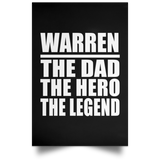 Warren The Dad The Hero The Legend - Poster Portrait