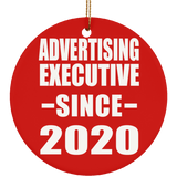 Advertising Executive Since 2020 - Circle Ornament