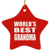 World's Best Grandma - Star Ornament