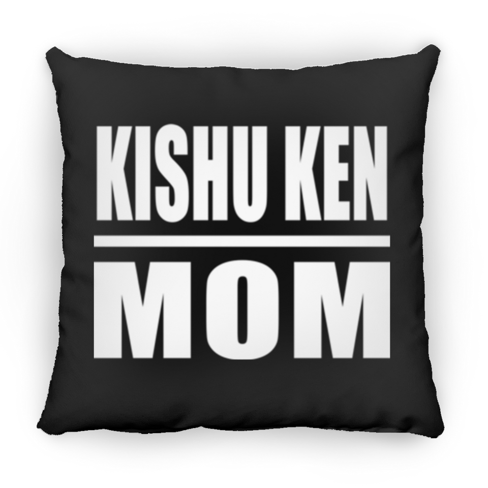Kishu Ken Mom - Throw Pillow Black
