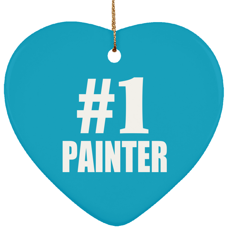 Number One #1 Painter - Heart Ornament