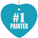 Number One #1 Painter - Heart Ornament