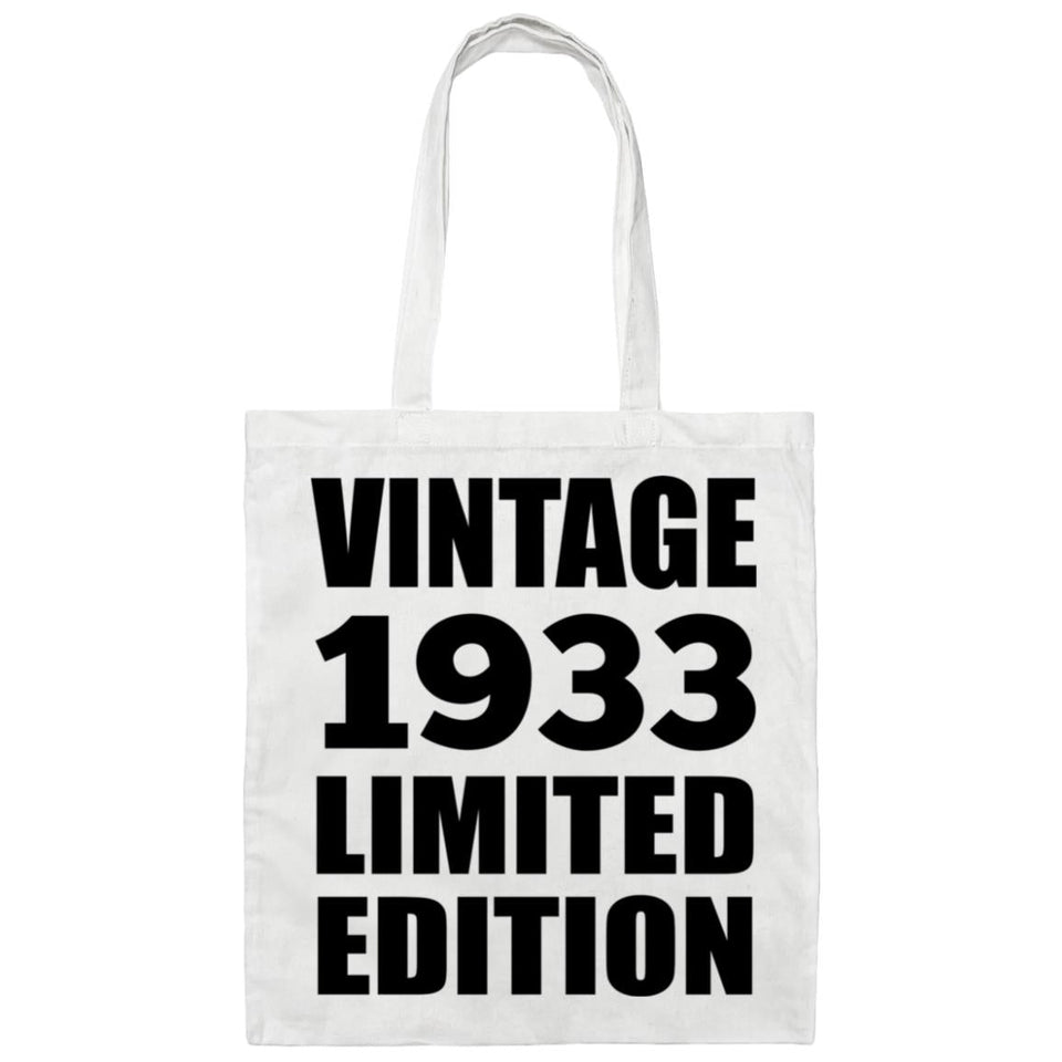 91st Birthday Vintage 1933 Limited Edition - Tote Bag White