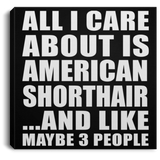 All I Care About Is American Shorthair - Canvas Square