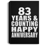 Happy 83rd Anniversary 83 Years & Counting - Canvas Portrait
