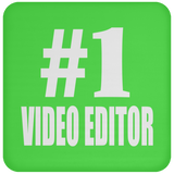 Number One #1 Video Editor - Drink Coaster