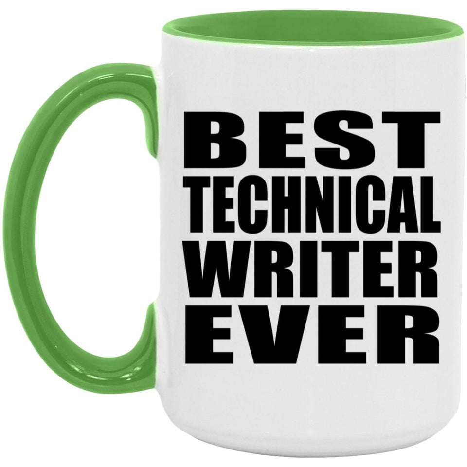 Best Technical Writer Ever - 15oz Accent Mug Green