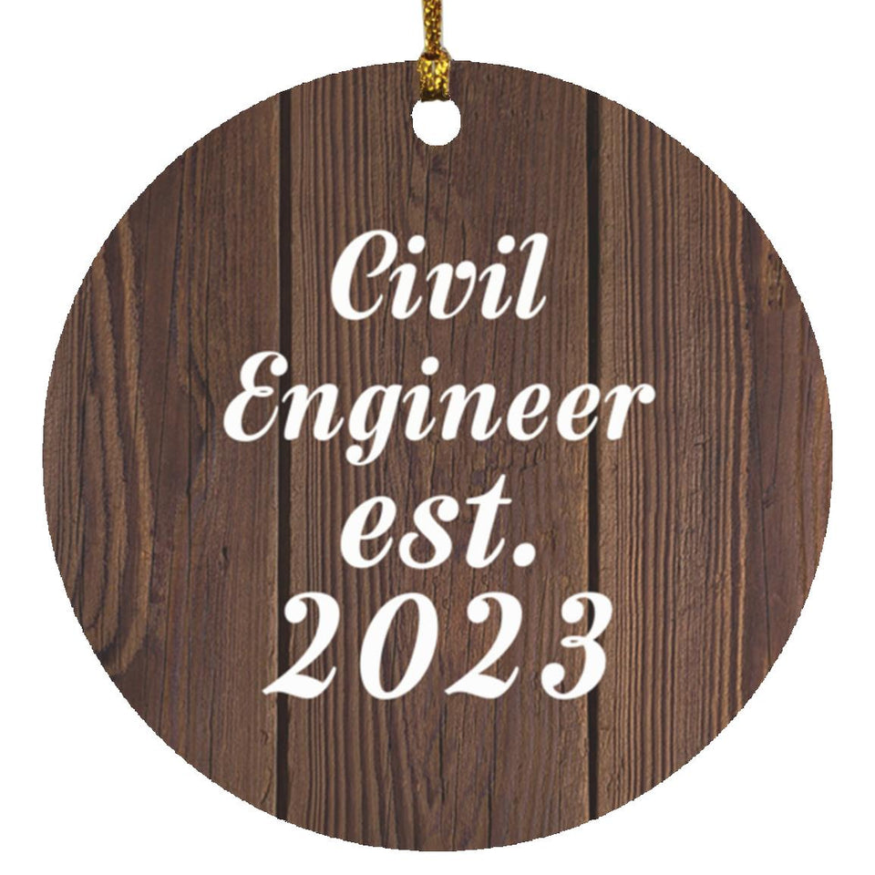 Civil Engineer Established Est. 2023 - Circle Ornament D