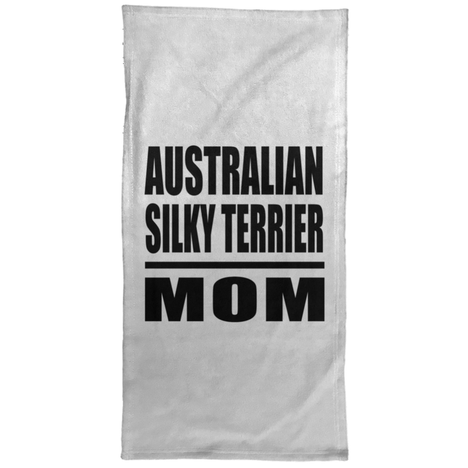 Australian Silky Terrier Mom - Hand Towel