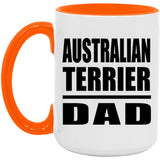 Australian Terrier Dad - 15oz Accent Mug Orange