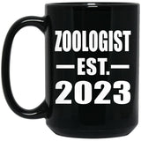 Zoologist Established EST. 2023 - 15oz Coffee Mug Black