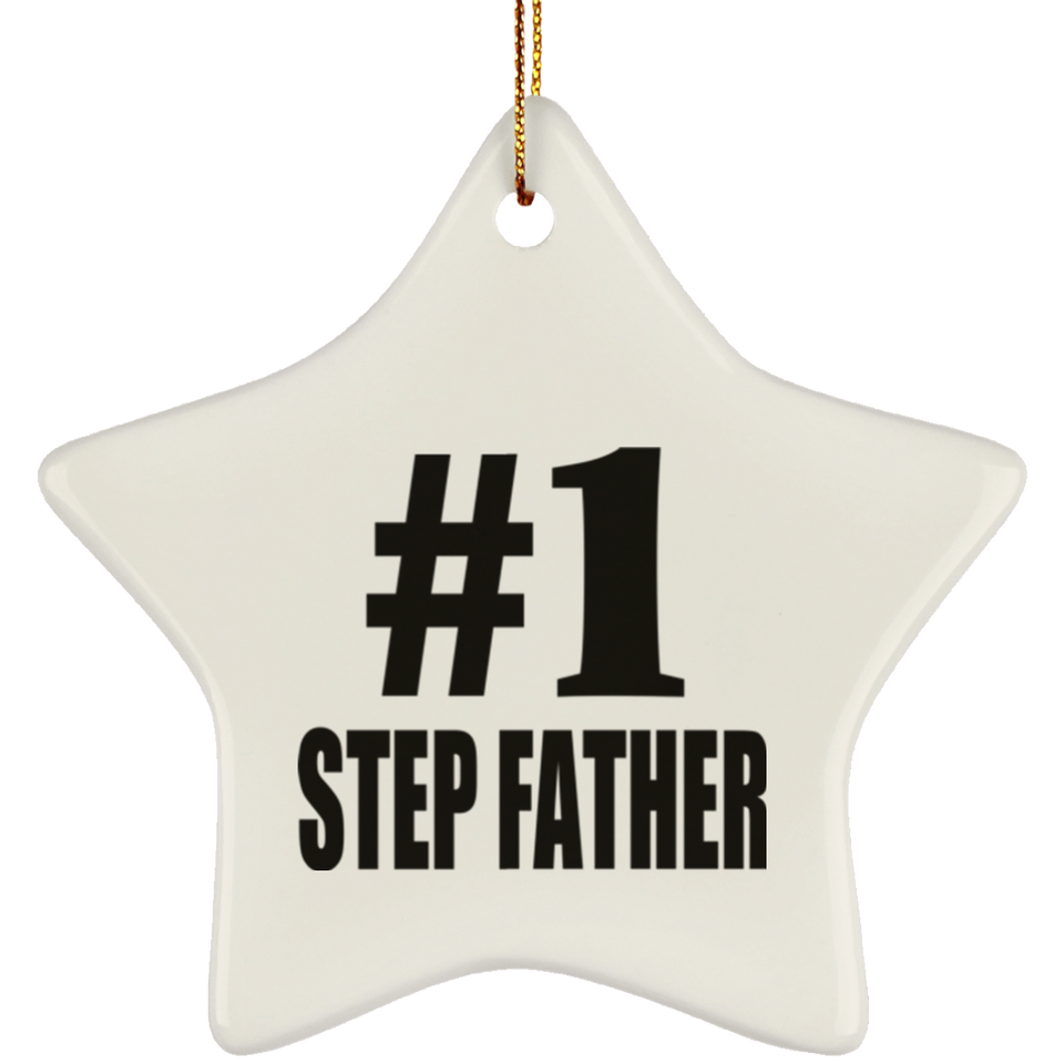 Number One #1 Step Father - Star Ornament