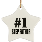 Number One #1 Step Father - Star Ornament