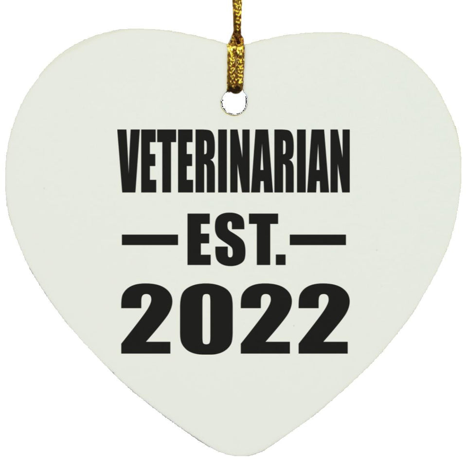 Veterinarian Established EST. 2022 - Heart Ornament
