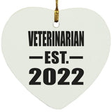 Veterinarian Established EST. 2022 - Heart Ornament